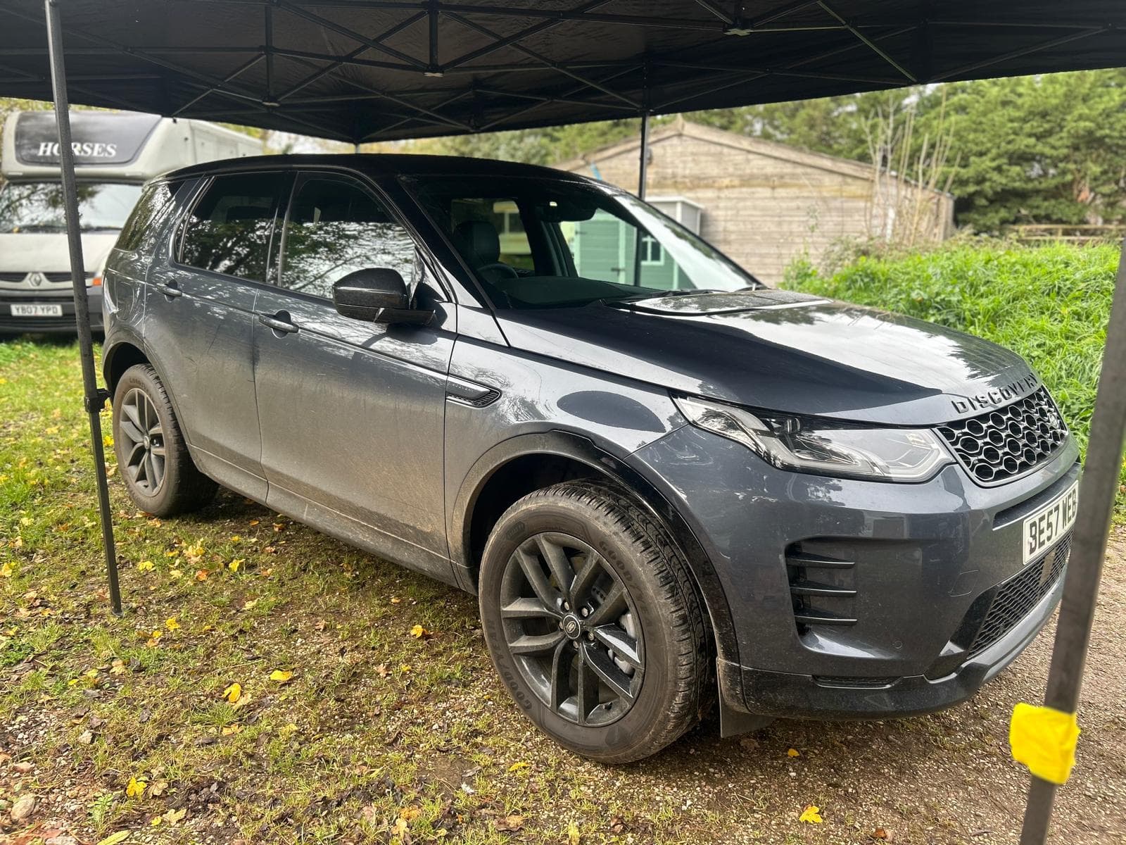 Land Rover Discovery Sport under mobile valet canopy