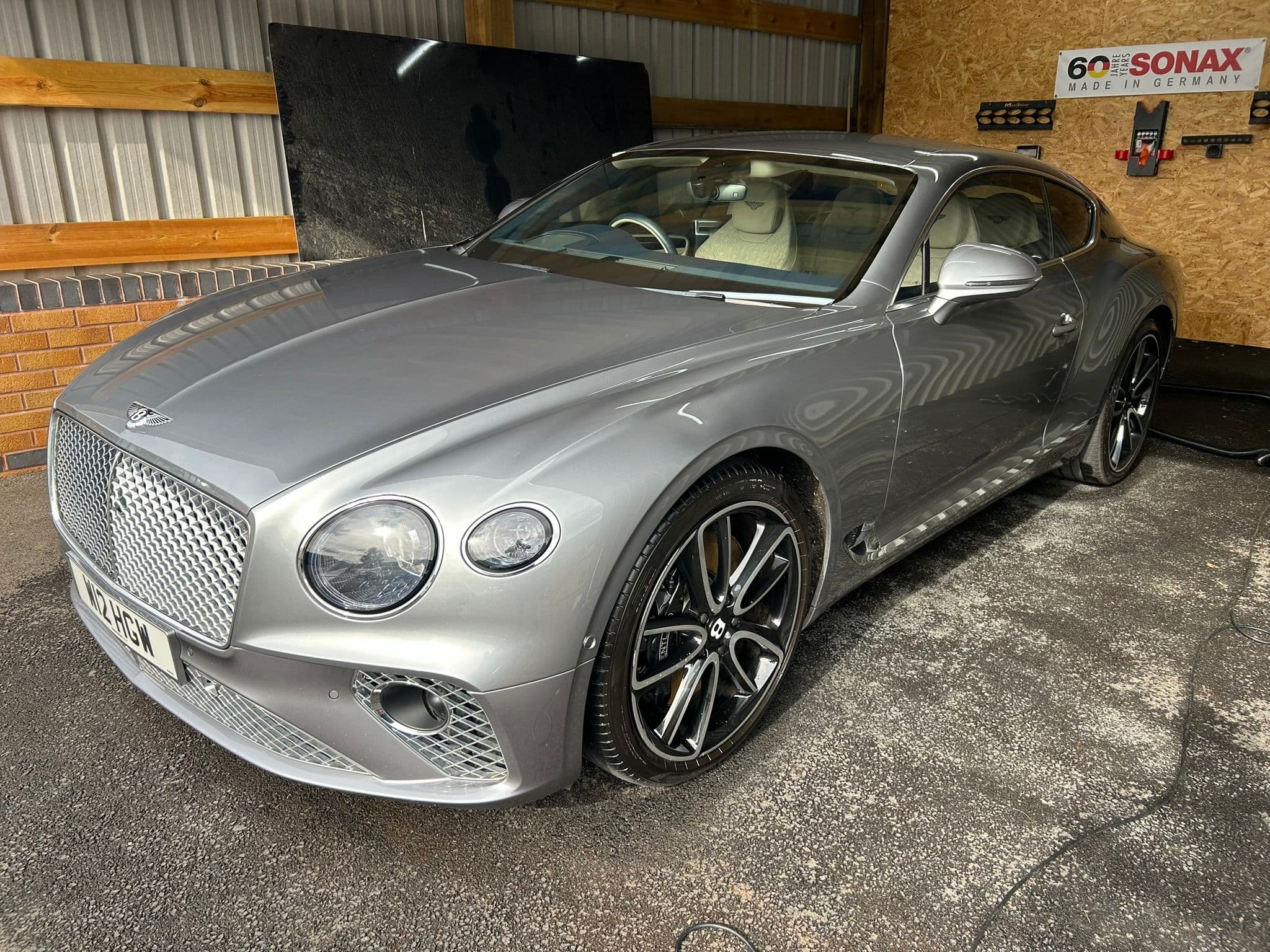 Bentley Continental GT in JJ Mobile Valeting garage